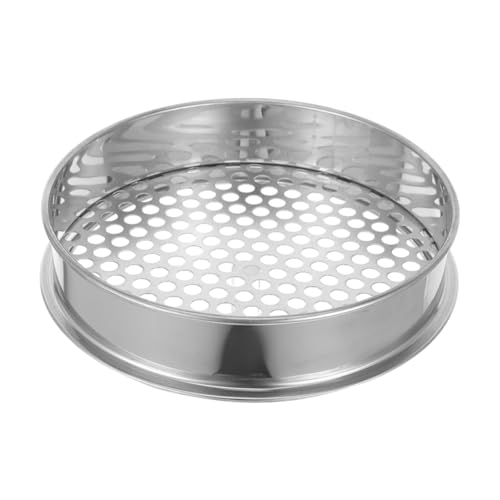 BESTonZON Sieb Gartenarbeit gartensand pflanzensamen Gartenfilter pflanzenzubehör Bagger Garten Klassifikator Sphagnum Strand Sandschaufel Maschendraht für den Garten Rostfreier Stahl Silver von BESTonZON