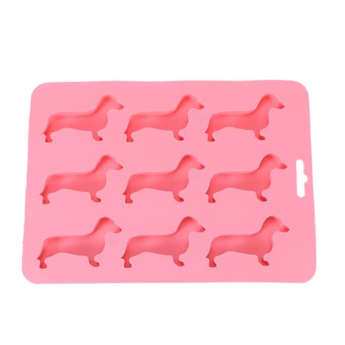 Silikon-Eiswürfelform Dackelhund, Flexibel Und Sicher, Vielseitig Einsetzbar Für Eiswürfel, Pralinen, Süßigkeiten, Perfekt Für Partys Und Festliche Anlässe (Rosa) von BESTonZON