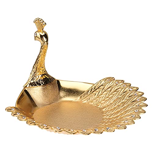 BESTonZON Snackteller Obstteller Zinklegierung Golden Pfau Figur Snack Serviertablett Trockenfrüchte Früchte Nüsse Süßigkeiten Dessert Obst Schokolade Aufbewahrung Party Zuhause Haushalt BESTonZON Snackteller Obstteller Zinklegierung Golden Pfau Figur Snack Serviertablett Trockenfrüchte Früchte Nüsse Süßigkeiten Dessert Obst Schokolade Aufbewahrung Party Zuhause Haushalt von BESTonZON