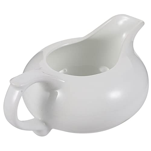 BESTonZON Soßenkrug Porzellan Mini-Keramik Milchkännchen Weißer Soßenausgießer Kaffee Milchkännchen Soßenkrug Dipschalen von BESTonZON