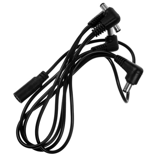 BESTonZON Stromkabel Fach Verteilerkabel für Gitarre Effektpedale Langlebig Temperaturbeständig Kompatibel mit Meisten Gitarrenpedal Netzteilen Schwarz von BESTonZON