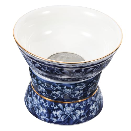 BESTonZON Tee-Ei Für Losen Tee Feinmaschiger Teefilter Teesieb Teekessel-Ei Tee-Ei-kanne Chinesisches Gong-fu-teegeschirr Teekannen-Ei Filterwerkzeug Keramik Blaues Und Weißes Porzellan von BESTonZON
