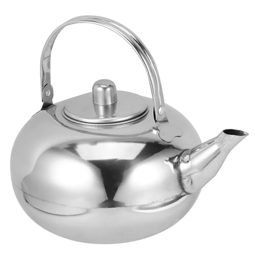 BESTonZON Teekanne Für Den Herd Tee Thermoskanne Glaswasserkocher Teekanne Aus Edelstahl Mit Aufgüssen Teekannen Für Herd Wasserkocher Für Gasherd Frog Teapot Rostfreier Stahl Server von BESTonZON