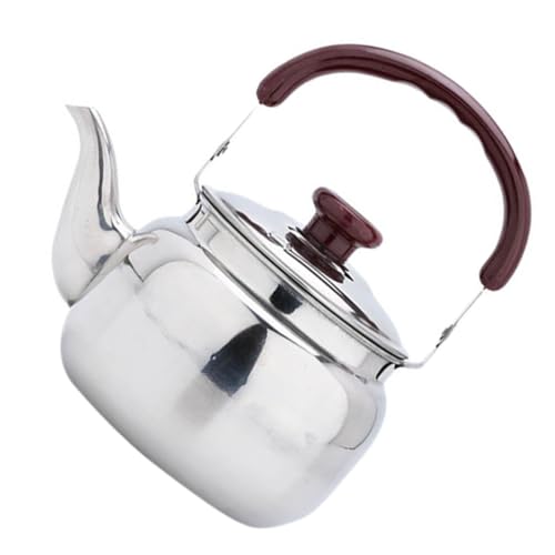 BESTonZON Teekessel Wasserkessel 1000ml Wasserkocher Induktion Flötenkessel Edelstahl Teekanne Pfeifkessel Pfeifenkessel Kaffeekanne Pfeifender Kessel Küche Gasherd E Herde Holzofen von BESTonZON