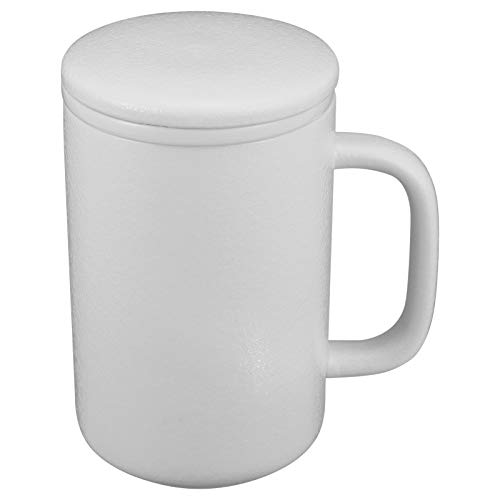 BESTonZON Teetasse Aus Keramik Teetasse Aus Porzellan Teetasse Porzellan Zahnputzbecher Keramik Tasse Keramik Geschenk Henkeltasse Tee-ei-becher Japanischer Stil Weiß Büro Trinkbecher von BESTonZON