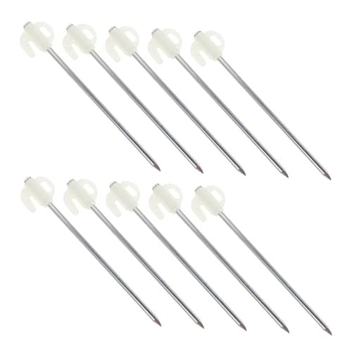 BESTonZON Teiliges Robuste Zeltheringe mit Leuchtendem Kopf und Oxford Aufbewahrungsbeutel Wetterfeste Camping Erdanker für Outdoor Zelte Geeignet für Strand Garten Wandern und Schneeboden von BESTonZON