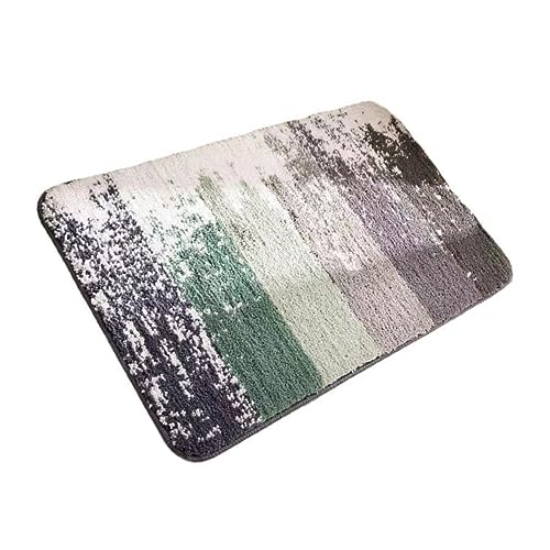 BESTonZON Teppich Ausschöpfen Im Freien Badteppich Plüsch Weiß Badvorleger Saugfähig Beleg Fußmatten Dreck Waschbar Fußmatte Für Die Haustür rutschfeste Badematte Badematten Polyester Grau von BESTonZON
