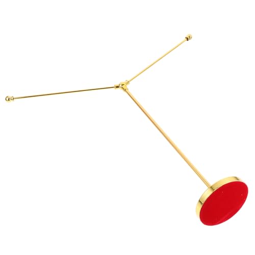 BESTonZON Tischfahnenmast Flagge drinnen Desktop Flag Stand Office Flagbasis Name tischdeckenklammern Banner Tisch-Fahnenmastständer universeller Fahnenständer Metall Golden von BESTonZON
