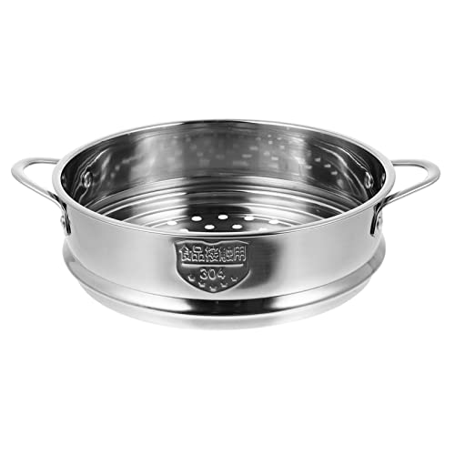 BESTonZON Schnellkochtopf Dampf Regal Kuche Edelstahl Dämpfkorb Edelstahl Dampfregal Küchen Dampfgarer Couscous Topf ?tchen Dampfenden Dampftopf Kocher Steamer Hölzern Kleiner Dampfer Baby von BESTonZON