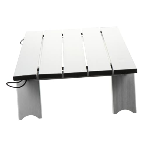 BESTonZON Tragbarer Klapptisch Campingtisch tragbar Picknicktisch faltbar Campingtisch klappbar Camping klappbarer Schreibtisch Camping Klapptisch Campingvorräte Aluminiumlegierung Silber von BESTonZON