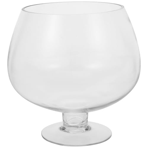 BESTonZON Transparenter Goldfisch Aquarium Tischbehälter Multifunktionale Glasvase für Betta Fische Kreative Desktop Dekoration für Büro und Zuhause von BESTonZON