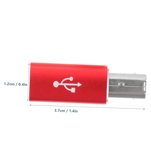 BESTonZON Type c USB Adapter Metall für Elektronische Klaviere und Drucker Kompatibel mit Midi instrumenten Audioequipment Robustes Design in Rot Vielseitiger Anschluss für Musikinstrumente von BESTonZON