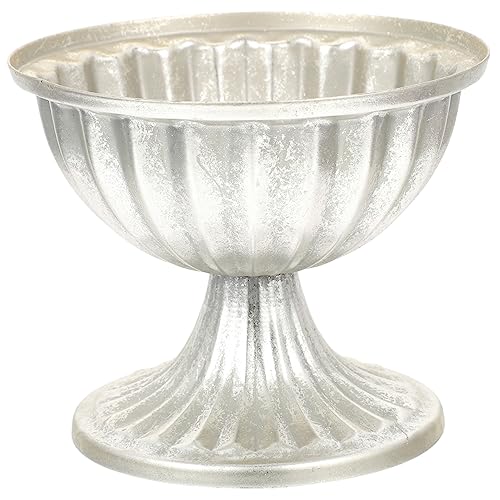 BESTonZON Vintage Eisen Blumentopf mit Streifen Großer Dekorativer Hochzeitstisch Blumenarrangement Topf Stabiles Metall Pflanzgefäß für Trockenblumen und Frischblumen Europäischer Stil BESTonZON Vintage Eisen Blumentopf mit Streifen Großer Dekorativer Hochzeitstisch Blumenarrangement Topf Stabiles Metall Pflanzgefäß für Trockenblumen und Frischblumen Europäischer Stil von BESTonZON