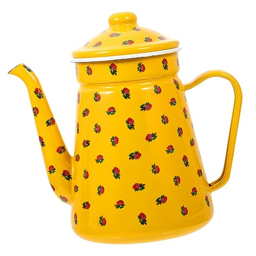 BESTonZON Tea Kettle Camping Vintage Wasserkocher Mit Griff Emaille Teekessel Für Tee Kaffee Und Heiße Getränke Für Gasherd Und Induktionskochfeld BESTonZON Tea Kettle Camping Vintage Wasserkocher Mit Griff Emaille Teekessel Für Tee Kaffee Und Heiße Getränke Für Gasherd Und Induktionskochfeld von BESTonZON