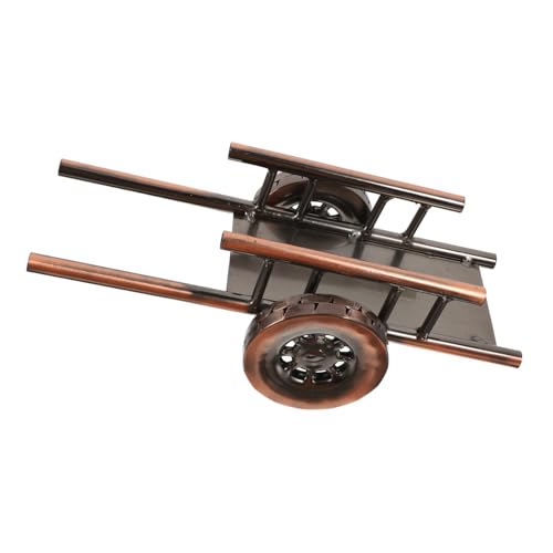 BESTonZON Vintage Trolley Modell Metall Antiker Wagen für Weinregale Dekorative im Retro Stil Antikes Design für Bar und Heimdekoration Kleines Modell Antikbronze von BESTonZON