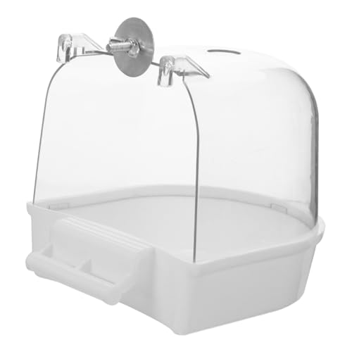 BESTonZON Vogelbadewanne aus Robustem Praktische Hängende Badebox für Wellensittiche und Kleine Papageien Leicht zu Reinigen Auslaufsicher Platzsparend für Käfige Geeignet BESTonZON Vogelbadewanne aus Robustem Praktische Hängende Badebox für Wellensittiche und Kleine Papageien Leicht zu Reinigen Auslaufsicher Platzsparend für Käfige Geeignet von BESTonZON