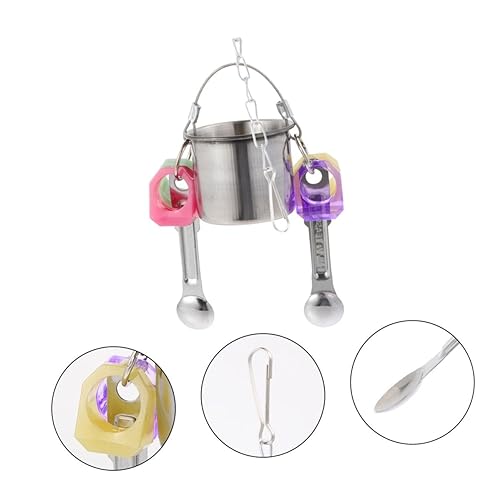 BESTonZON Vogelfutternapf Hängend mit Haken Rostfrei Geruchsneutral Großer Futterbehälter für Papageien Wellensittiche und Kleinvögel Einfach zu Montieren im Käfig oder Zufällige Farbe BESTonZON Vogelfutternapf Hängend mit Haken Rostfrei Geruchsneutral Großer Futterbehälter für Papageien Wellensittiche und Kleinvögel Einfach zu Montieren im Käfig oder Zufällige Farbe von BESTonZON