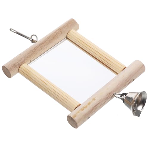 BESTonZON Vogelkäfig Spiegel Holzspielzeug mit Glocke Langlebiges Hängendes Papageien und Wellensittich Kratzfestes Sittich Accessoire für Beschäftigung und Spaß Zufällige Zufällige Farbe BESTonZON Vogelkäfig Spiegel Holzspielzeug mit Glocke Langlebiges Hängendes Papageien und Wellensittich Kratzfestes Sittich Accessoire für Beschäftigung und Spaß Zufällige Zufällige Farbe von BESTonZON