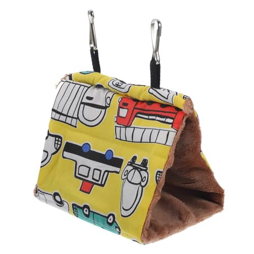 BESTonZON Vogelnest Hängematte aus Strapazierfähiges Warmes Papageienbett mit Aufhängung Kleines Dreieckiges Kuschelnest für Wellensittiche Nymphensittiche und Kleine Vögel Leicht zu von BESTonZON