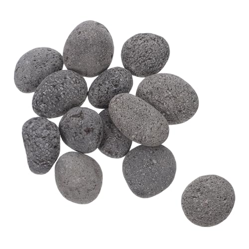 BESTonZON Vulkanstein Feuerstelle Stein Gasfeuerwehrgesteine Rock für Innenkamin Steine ​​für den Kamin Feuerschalensteine Lavastein zurückofen Kaminmedien Basalt Stein Vulkangestein Grau von BESTonZON