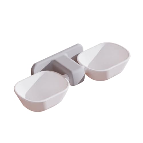 BESTonZON Wandmontierter Haustier futternapf Doppelnapf aus Robustem Rutschfestes Design gegen Umkippen Geeignet für Katzen und Hunde Kombinierte Futter Wasserschale für Busy Tierhalter von BESTonZON