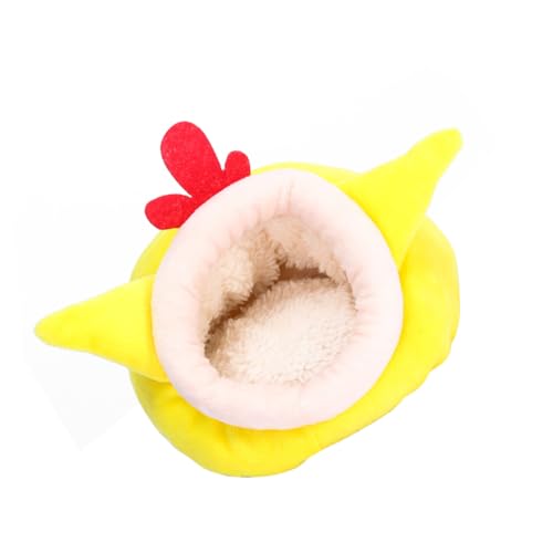 BESTonZON Warmes Hamsterbett aus Weichem Baumwollmaterial Gemütliches Kuschelnest für Hamster und Igel Pflegeleichtes Kleintier schlafnest in Niedlichem Küken Design für Zuhause und Reise von BESTonZON