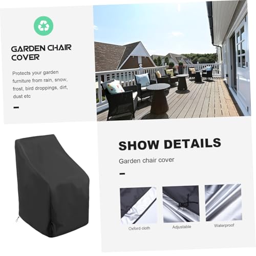 BESTonZON Wasserdichte Oxford gartenstuhl abdeckung UV schutz Wetterfeste Schutzhülle für Outdoor stühle Langlebiger Schutz vor Regen Schnee und Sonne von BESTonZON