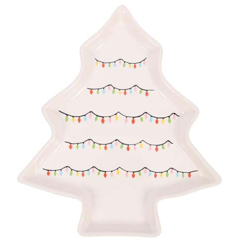 BESTonZON Weihnachtsbaumtablett Weihnachtssalatteller Weihnachtsteller Baumteller-geschirr Weihnachtsbaum Vorspeise Tablett Würzen Von Gerichten Untertassen Server Ältere Keramik Süssigkeit von BESTonZON