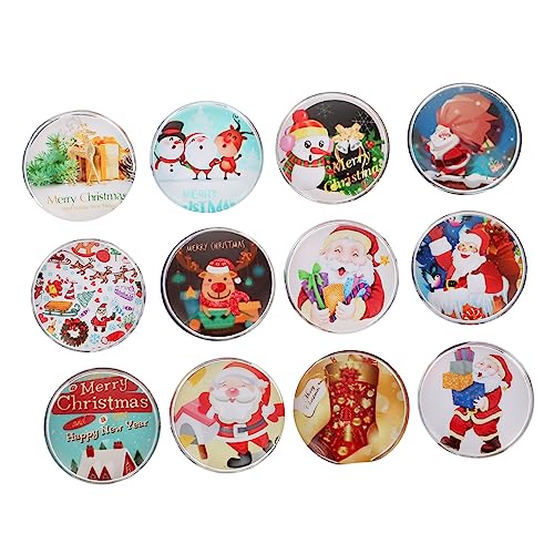 BESTonZON 12St Weihnachts-Kühlschrankmagnete Urlaubsmagnet Schneemann-Kühlschrankmagnet Cartoon-Kühlschrank-Aufkleber Kühlschrankmagnet Geschenk Weihnachten Zubehör schmücken Glas von BESTonZON