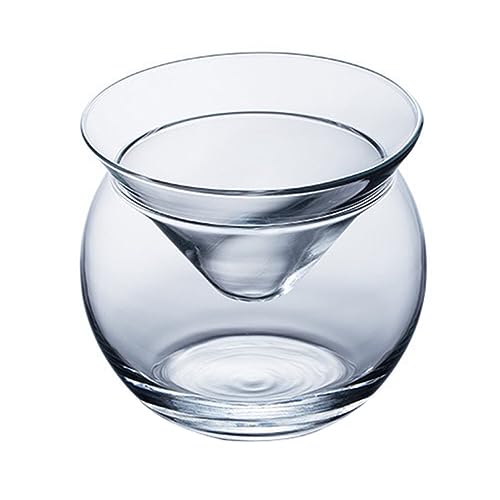 BESTonZON Weingläser Glas-Kaviar-Kühler-Servierset Servierschale Mit Eishalter Eisgekühlte Schüssel Für Garnelen-Vorspeisen Martinis-Cocktails Transparent Trinkbecher von BESTonZON