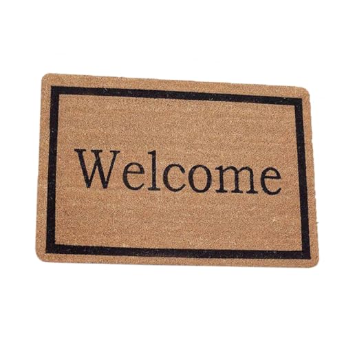 BESTonZON Willkommensmatte aus Natürlichem Gummi rutschfest Ultradünn Wasserabsorbierend Strapazierfähig für Eingang Küche Bad Wohnzimmer und Büro von BESTonZON