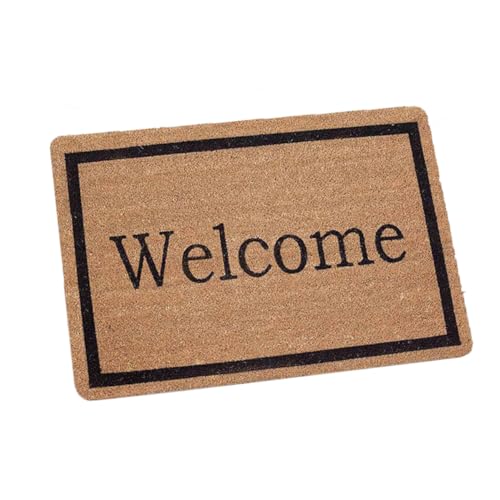 BESTonZON Willkommensmatte aus Strapazierfähigem Naturkautschuk Rutschfester Saugfähiger Türvorleger Ultra dünner Robuster Teppich für Flur Eingang Bad Küche Schlafzimmer von BESTonZON