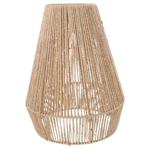 BESTonZON Woven Lampenschirm Vintage Gewebter Lampenschirm Papierseil für Pendelleuchten und Tischlampen für Esszimmer und Wohnzimmer Schützt Augen vor Grellem Licht von BESTonZON