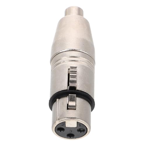 BESTonZON Zinklegierung Xlr Rca Adapter Buchse Weiblich Gender Changer für Mikrofonkabel Stabile Signalübertragung Einfache Verbindung Geeignet für Mixer Recorder von BESTonZON