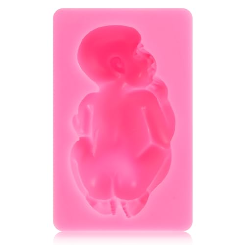 Riesen-Silikonform schlafendes Baby, Kuchendekoration, Fondant, Kuchenform, Backen, DIY-Werkzeug (Pink) von BESTonZON