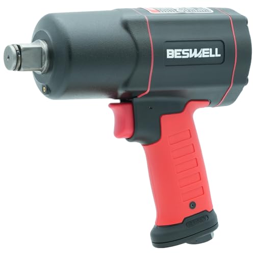 Beswell-BW-134K- Druckluft-Schlagschrauber - max. Lösemoment 2268Nm, Vierkant 19 mm (3/4 Zoll) - vibrationsarmer Druckluftschrauber zum Anziehen und Lösen von Schrauben-2 Jahre Garantie von BESWELL