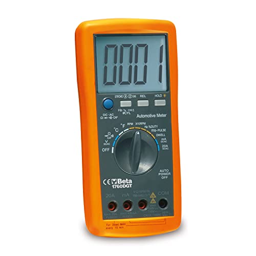 Beta 1760DGT Automotives Mehrzweck-Digitalmultimeter (Strommessgerät, robustes Werkzeug für KFZ-Test, Gewicht: 1,1 kg, Werkstatt Zubehör), Farbe: Orange/Anthrazit von Beta