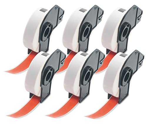 BETCKEY - 6 Rollen DK-11203 Dateiordner-Beschriftungen Kompatibel mit Brother, 17mm x 87mm, 1800 Farbige Etiketten Rot für Brother QL Etikettendrucker BETCKEY - 6 Rollen DK-11203 Dateiordner-Beschriftungen Kompatibel mit Brother, 17mm x 87mm, 1800 Farbige Etiketten Rot für Brother QL Etikettendrucker von BETCKEY