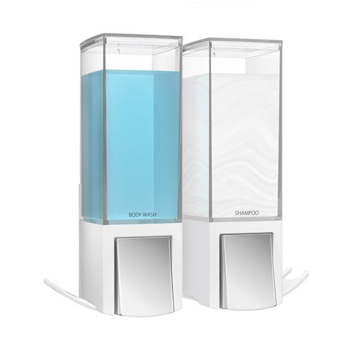 BETEC 77254 Seifenspender Clever II weiß mit 2 Kammern Wandmontage Soap Dispenser von BETEC