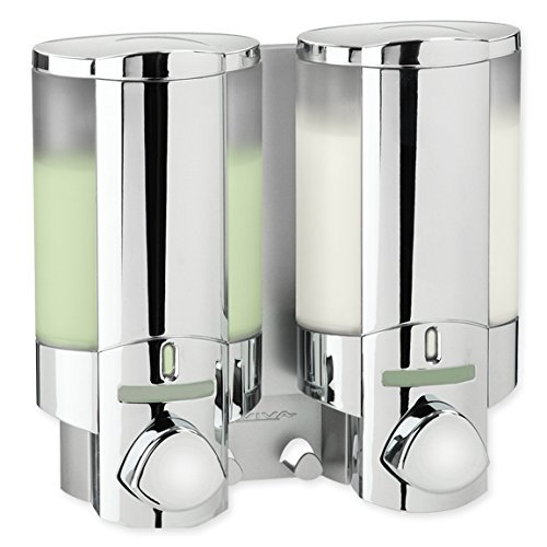 Seifenspender - Hygienespender Aviva II Chrom mit 2 Kammern Wandmontage abschließbar von BETEC