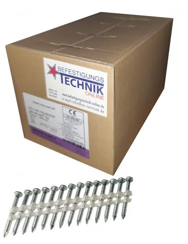 2000 Ankernägel 4,0x40mm 34° verzinkt, plastgebunden | passend für Ankernagler Hikoki NR3665DA, Tjep KA1, KA2, KA4060, Paslode PSN50NP, Bostitch MCN-250, F-250SPP 2000 Ankernägel 4,0x40mm 34° verzinkt, plastgebunden | passend für Ankernagler Hikoki NR3665DA, Tjep KA1, KA2, KA4060, Paslode PSN50NP, Bostitch MCN-250, F-250SPP von BETEON24