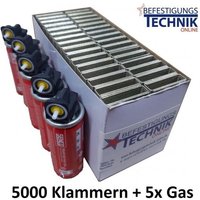 5000 Klammern 12mm verzinkt + 5x Gas für senco Gas Klammergerät GT40i-M KL-19.1-EN14340 von BETEON24