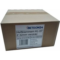 Beteon24 - Heftklammern z 32 cnkha 32mm verzinkt Prebena z Haubold kg 732 KL-57 (1Box=14,3 Mille)-EN15137 von BETEON24
