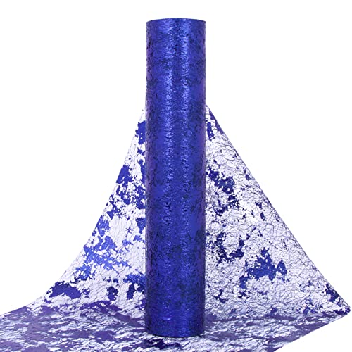 29cm x 9 Meter Tischläufer Glänzend Blau Tischband Tüllband Polyester Tischdekoration für Party Geburtstag Kommunion Konfirmation Jugendweihe Taufe Vatertag Weihnachten Festfeier Hochzeit usw. von BETESSIN