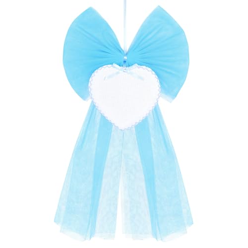 BETESSIN 1 Stück Schleifen Babyparty - Große Schleifen 30x50cm - Deko Schleife zum Basteln für Tür Deko zur Geburt UVM. (Blau) von BETESSIN