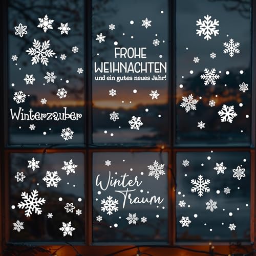BETESSIN 150 Fensterbilder Weihnachten Deko Schneeflocken Fensteraufkleber Selbstklebend Weihnachtsdeko Fenster PVC Fenstersticker Winter Fensterdeko Weihnachten BETESSIN 150 Fensterbilder Weihnachten Deko Schneeflocken Fensteraufkleber Selbstklebend Weihnachtsdeko Fenster PVC Fenstersticker Winter Fensterdeko Weihnachten von BETESSIN