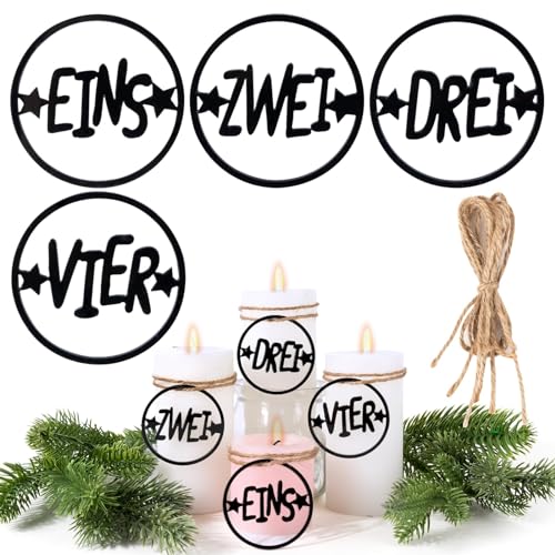 BETESSIN Adventskranz Zahlen 1-4 Adventszahlen für Kerzen 1 2 3 4 Advent Zahlen Rund Schwarz 5cm Acryl Zahlen Kerzenhalter Deko für Adventskranz Adventskalender Kerzen Zahlen Advent Weihnachtsdeko BETESSIN Adventskranz Zahlen 1-4 Adventszahlen für Kerzen 1 2 3 4 Advent Zahlen Rund Schwarz 5cm Acryl Zahlen Kerzenhalter Deko für Adventskranz Adventskalender Kerzen Zahlen Advent Weihnachtsdeko von BETESSIN
