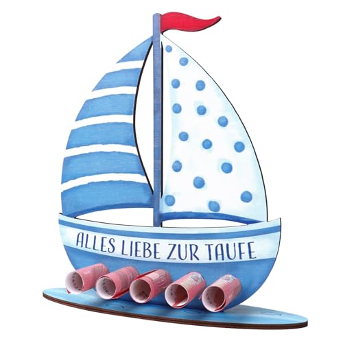 BETESSIN Taufgeschenke Jungen Blau - Alles Liebe zur Taufe - Holz Boot mit Basis - Geldgeschenk zur Taufe - Taufe Geschenk für Junge und Mädchen BETESSIN Taufgeschenke Jungen Blau - Alles Liebe zur Taufe - Holz Boot mit Basis - Geldgeschenk zur Taufe - Taufe Geschenk für Junge und Mädchen von BETESSIN