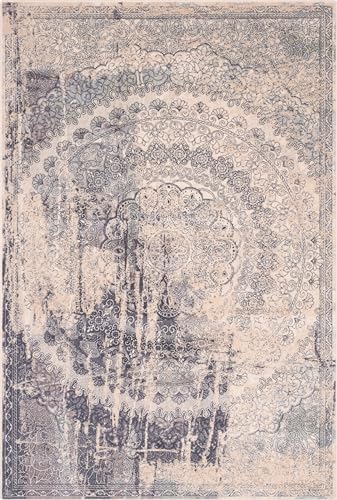 BETOCA Agnella Isfahan Lidius Teppich - Teppichboden 100% Neuseeländische Wolle - Gewebt mit Wilton-Technologie - Teppich Wohnzimmer Modern Vintage Retro - 160 x 240 x 1,16 cm - Sand von BETOCA