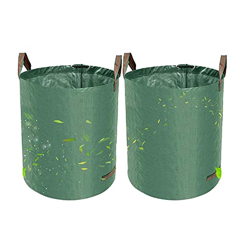BETOY Gartensack 2 x 60L-2 Premium Gartensäcke-Stabile Gartenabfallsäcke aus Robustem Polypropylen-Gewebe (PP) - Selbststehend und Faltbar Laubsäcke für Gartenabfälle Laub Rasen Pflanz Grünschnitt von BETOY